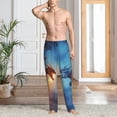 thumbnail image 2 of Zufioo Red And Blue Fire Dragon A Mens Pajama Pants Sleep & Lounge Pants Sleepwear Pants(Available in Big & Tall)-Large, 2 of 6