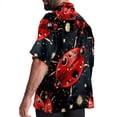 thumbnail image 3 of Seven Starred Ladybird Men's Short Sleeve Beach Shirts, Casual Poplin Button Down Shirt, Summer Casual Printed Unisex Shirts, 3 of 6