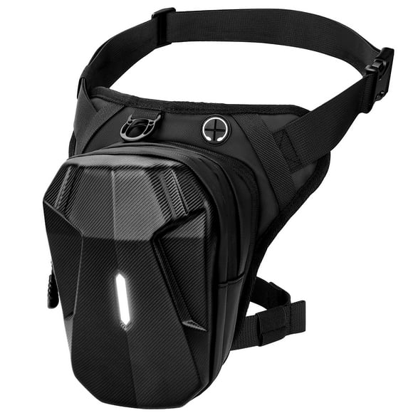 Bolsa para muslo ISEYOU, bolsa para piernas de moto para hombre y mujer, color negro
