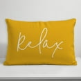 thumbnail image 4 of Creative Products Relax Thin Script Yellow 14x20 Indoor / Outdoor Pillow, 4 of 8