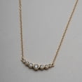 thumbnail image 4 of Mercie Sterling Silver Gold Vermeil Pendant Necklace Graduated Bezel Set Stone Design 18 Inch Everyday Wear, 4 of 9