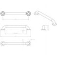 thumbnail image 2 of Elements Grab-18-R Stainless Steel 18" Long Conceal Mount Shower Bath 1-1/2" Diameter Grab, 2 of 2