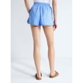thumbnail image 3 of Free Assembly Women's and Women's Plus Ruffle Trim Cotton Poplin Shorts, 2.75" Inseam, Sizes XS-4X, 3 of 5