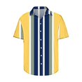 thumbnail image 4 of 5Xlt Mens Shirts Big and Tall S-5X Plus Size Short Sleeve Button-Down Tshirts Shirt Stripe Printed Collared Hawaiian Beach Tees Tops, 4 of 5