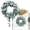 B, variant on Green Eucalyptus Round Wreath Artificial Farmhouse Wreath for Door Wall Window Decor, 12Inch/PC