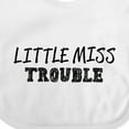 thumbnail image 4 of Inktastic Little Miss Trouble Girls Baby Bib, 4 of 4