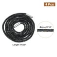 thumbnail image 2 of Uxcell 4 piezas de cordones de strass de 39" de longitud, cordones de cristal brillantes para pantalones deportivos, pantalones cortos y zapatillas, negro, 2 of 6