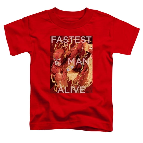Jla - Fastest Man Alive - Toddler Short Sleeve Shirt - 4T
