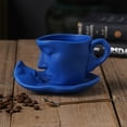 thumbnail image 4 of Latte Cup Kissing Mug Set Rounded Edge Easy to Clean Coffee Cup for Cereal Water Juice and Orange  White, 4 of 8