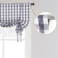 thumbnail image 6 of Tie Up Curtains, Buffalo Plaid Yarn Dyed Adjustable Kitchen Cafe Tie Up Curtain Valance, 6 of 9