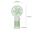thumbnail image 2 of RoamHome Electric Mini Fan Charging Small Fans USB Rechargeable Handheld Battery Powered Portable Fans Personal Cooling Fan That Blows Cold Air (Green), 2 of 7