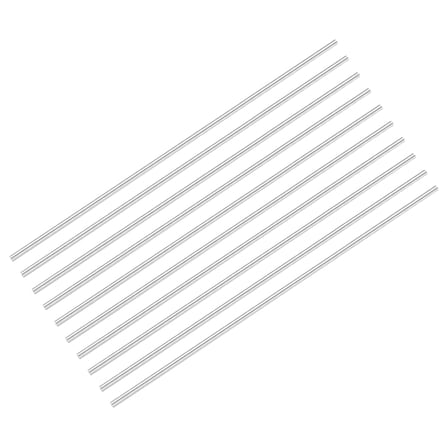 Uxcell 12 Pcs Aluminum Rods,1/4" Dia 16"Long Solid Round Rod Stick 6061 Extruded Lathe Bar Stock Aluminum Metal Rods