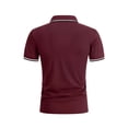 thumbnail image 4 of Mens Contrast Color T-Shirts Short Sleeve Shirt Regular Fit Casual Tee V Neck Pullover Business Formal Button Up Shirts with Pocket Summer Training Gym Tops Cotton Workwear Boys Undershirts, 4 of 5