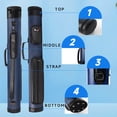 thumbnail image 3 of GSE Étui de Transport Rigide pour Queue de Billard 2x2 Deluxe, Accessoires de Billard (Ovale - Bleu/noir), 3 of 5