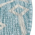 thumbnail image 6 of Unique Loom Outdoor Trellis Collection Area Rug - Tribal Trellis (7' 10" x 10' Oval Aqua/Ivory), 6 of 7