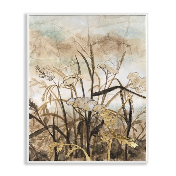 Stupell Industries Transitional Abstract Neutral Landscape White Framed Giclee Art, 24 x 30, by Vanna Lam