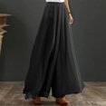 thumbnail image 4 of Lroveb Wide Leg Pants for Women, High Waisted Summer Pants Womens, Womens Solid Elastic Pants Waist Black, 4 of 7
