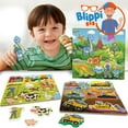 thumbnail image 6 of Blippi Chunky Puzzles for Toddlers - 3-in-1 Chunky Puzzle Set for Kids Ages 2+ - Wooden Animal Puzzle for 2 Year Old - Baby Puzzle with Big Dinosaurs and Construction Pieces - Wood Puzzle Gift Set, 6 of 7