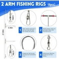 thumbnail image 3 of Saltwater Fishing Tackle Kit Surf Fishing Gear Ocean Saltwater Lures Set Fishing Finder Rigs Pompano Rig Pyramid Sinkers Leaders Fishing Hooks Swivels Ocean Beach Fishing Accessories, 3 of 7