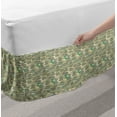 thumbnail image 2 of Book Lover Bed Skirt, Stacks of Books with Thought Bubbles Glasses Hearts Coffee Cups College, Elastic Bedskirt Dust Ruffle Wrap Around for Bedding Decor, 4 Sizes, Cream Almond Green, by Ambesonne, 2 of 2