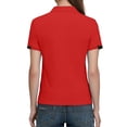thumbnail image 4 of Ohufal Women's Pullover Shirts Summer Short Sleeve Golf Shirt Buttons Lapel Collar Casual Work Blouse Tee, 4 of 6