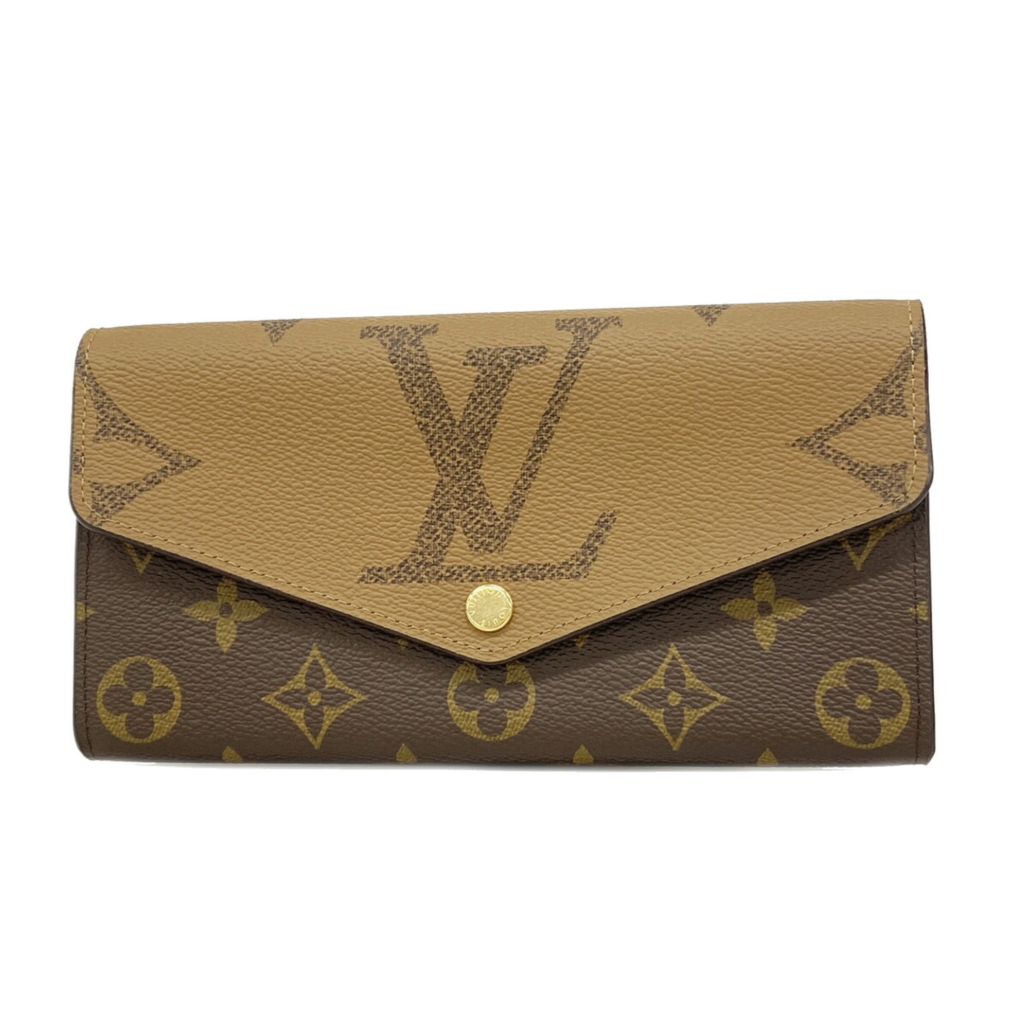 Pre-Owned Louis Vuitton Monogram Giant Reverse Portefeuille Sarah Long ...