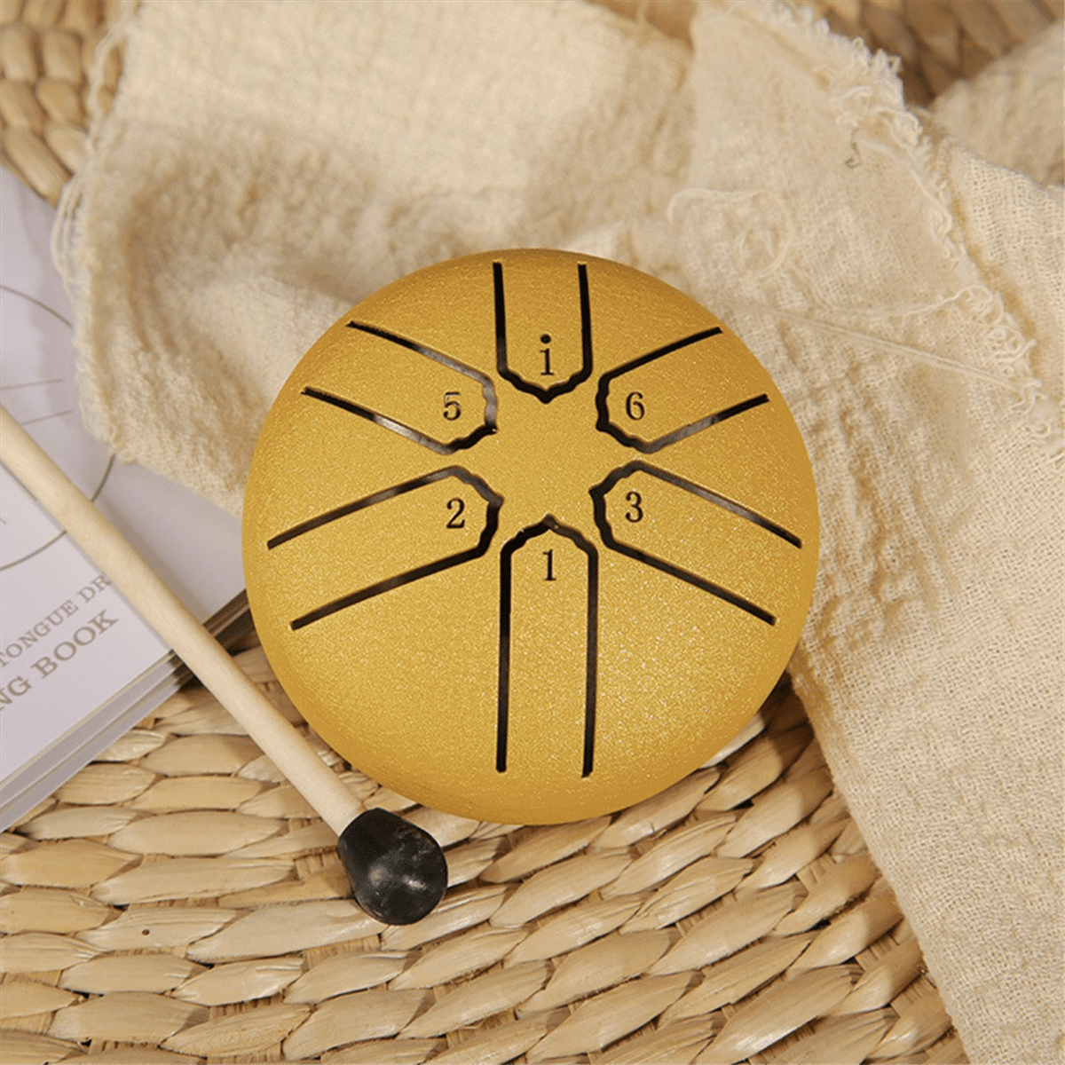 3 Inch 6-Tone Steel Tongue Drum Mini Hand Pan Drums with Drumsticks Percussion Musical Instruments Drum Accessories D,1x Steel Tongue Drum 1x Drumstick 1x English music score,Red