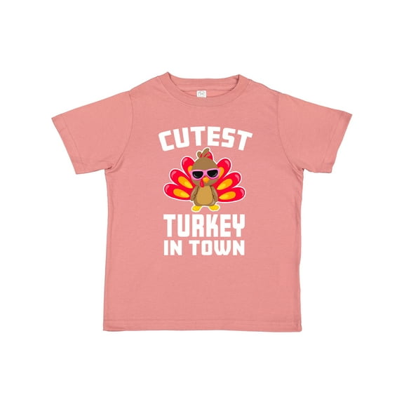 Inktastic Thanksgiving Cutest Turkey in Town Boys or Girls Toddler T-Shirt