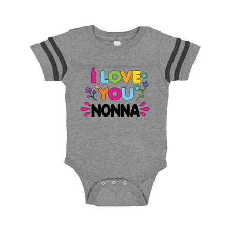 

Inktastic I Love You Nonna with Flowers Gift Baby Girl Bodysuit