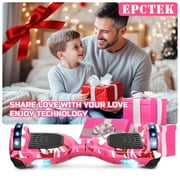 LENOGE Bluetooth Hoverboard, 6.5 300W Powerful Motor Hover Board with LED Lights, 6-10MPH Max Speed Self Balancing Electric Scooter