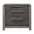thumbnail image 2 of Gzxs Vintage Wood Nightstand in Gray Finish, Storage Bedside Table with Drawers & Safety Stops, 3-Drawer Chest for Bedroom Living Room, 17"D x 30"W x 27"H, 2 of 5