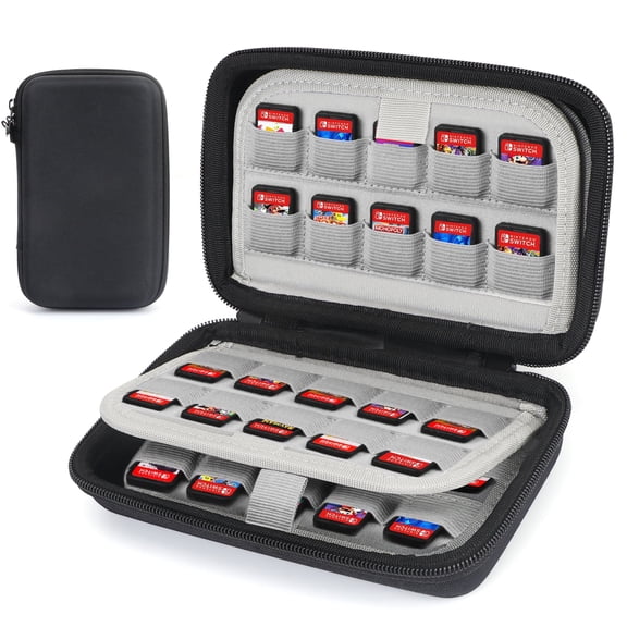 80 Switch Game Case for Nintendo Switch,[Hard Shell] Portable Switch Game Card Case with 80 Game Card Slots,Physical Game Cartridge Holders for Nintendo Switch Games (Black)