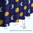 thumbnail image 6 of Blue Sun Moon Constellation Pattern Shower Curtain 72"x84" ,Bathroom Decorative Shower Curtains Set with 12 Hooks,Modern Waterproof Washable Shower Curtain, 6 of 6