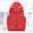 thumbnail image 2 of YunPes Children's Vest Spring Autumn Summer Thin Outdoor Wear Pure Cotton Hooded Kindergarten Clothing Vest Plush Pullover Girls, 2 of 4