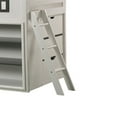 thumbnail image 6 of ACME Ratana Wood House-Shaped Loft Bed with Built-in Bookshelf in White & Gray, 6 of 8