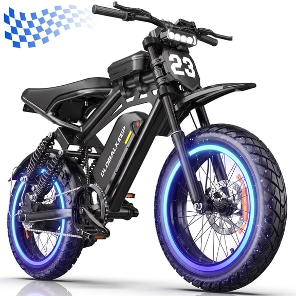 HiKeep 750W Fat Tire Electric Bike for Adults, 48V 17.5Ah Battery Ebike, Full Suspension E-Bike, Long Range Mountain Electric Bicycle, UL2849