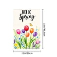 thumbnail image 4 of Hello Spring Tulip Garden Flag For Home Outdoor Garden Yard Decor 12x18 Inch, 4 of 5