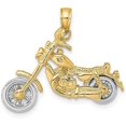 thumbnail image 3 of Gold 14k Two-tone 3-D Moveable Motorcycle Charm - 16.78mm, 3 of 7