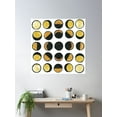 thumbnail image 2 of Moon Phases Poster Wall Art, Modern Wall Decor, 30x30 UNFRAMED, 2 of 3