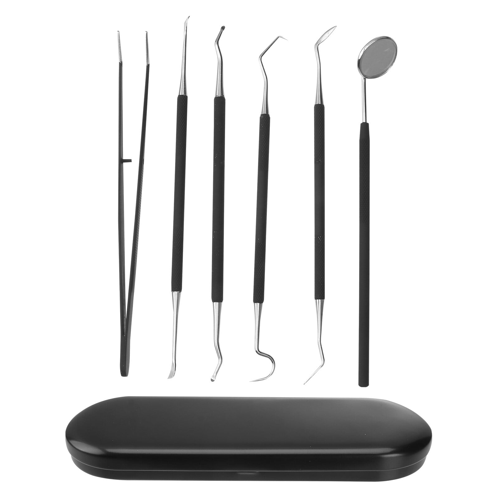 6Pcs Stainless Steel Dental Care Tools Dentist Tools Set Dental Scaler Dental Hygiene Kit Size M
