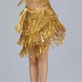 thumbnail image 4 of QHFBli Women‘s Latin Dance Hip Scarf with Tassels Belly Tango Dance Skirt Fringe Sequins Wrap Skirt Music Festival Clothing, 4 of 4