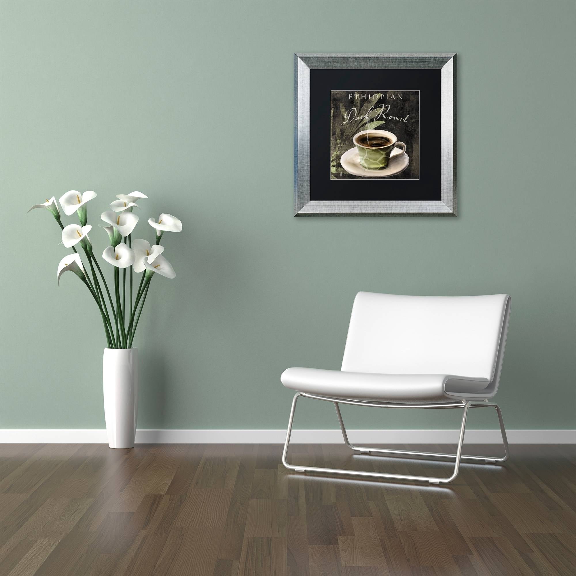 Trademark Fine Art "Afrikan Coffee III" Canvas Art by Color Bakery Black Matte, Silver Frame
