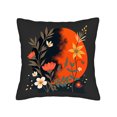 thumbnail image 4 of Set of 2 Decorative Throw Pillow Covers 18x18in - Floral Design with Sunset Circle Symmetrical Pattern for Couch Bed Car, 4 of 8