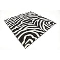 thumbnail image 3 of Unique Loom 3129938 Zebra Animal Print Square Rug, 6 Feet, Black/Ivory, 3 of 5