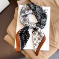 thumbnail image 1 of Nuevo diseño de chal satinado con estampado de leopardo salvaje, pañuelos cuadrados de seda para el cuello para mujer, pañuelo para mujer, 1 of 5