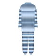 thumbnail image 6 of Nfurl Womens 2pcs Flannel Pajamas Sets Soft Long Sleeve Sleepwear and Pants Trendy Striped Graphic Loungewear Ladies Fall Winter Pjs Blue L, 6 of 6