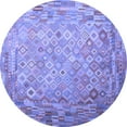thumbnail image 1 of Ahgly Company Machine Washable Indoor Round Southwestern Blue Country Area Rugs, 5' Round, 1 of 4