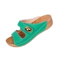 thumbnail image 3 of Zedker Womens Fashion Orthotic Slides Ladies Lightweight Athletic Yoga Mat Sandals Slip On Thick Cushion Slippers Sandals With Comfortable Plantar Fasciitis Arch Support Green 41, 3 of 10