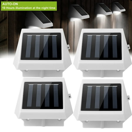 

ZGBY 4 Packs Waterproof Led Solar Power Wall Light Outdoor Garden Patio Fence Lamp Us