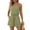 10#Light Green, variant on Womens Romper Sleeveless Spaghetti Strap Linen Overalls V Neck Button Front Drawstring Waist Jumpsuit Shorts with Pockets Light Green L